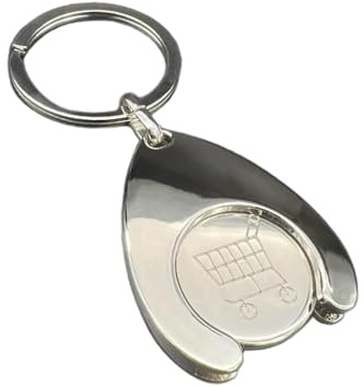 XIAHIOPT Handy Trolley Tokens Keychain Versatile Metal Coin Holder Key Chains Indispensable Keyring Decortaion for Shopping Crowd