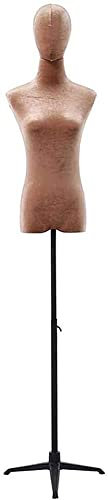 XINYUNFEI Schneiderpuppe Verstellbar Weibliche Mannequin Deluxe Formen Mit Metallstand Und Kopf, Mode Formschöne Attrappe for Kurzarm/T-Shirt/Hochzeitskleid(Tripod Base)