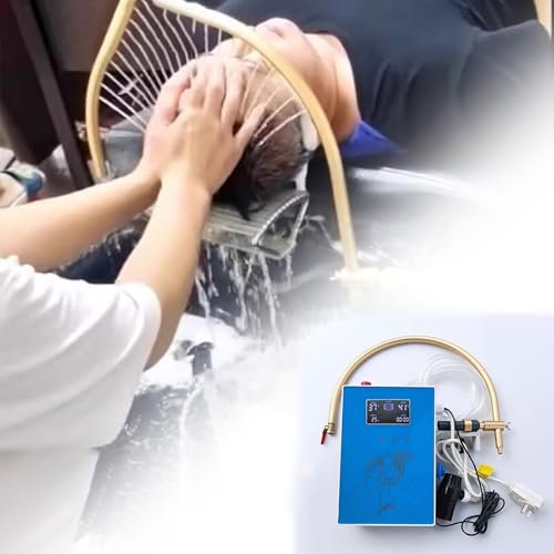 IYUESQ Équipement de Spa de tête Japonais Équipement de Support de Circulation d'eau de Lavage de Cheveux avec système de température de l'eau, Bol de shampoing, tête de Spa en Cascade po