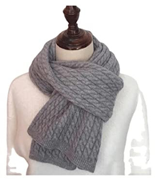 Kaschmir-Schal für Damen, einfarbig, Rosa / Schwarz, Winter, dick, warm, weich, Pashmina-Schal, Wickeltuch, Strickwolle, langer Schal, B-Stil, Grau, A