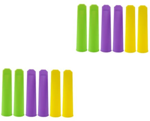 Cabilock 2 Juegos Molde De Paletas Molde De Hielo Pop Moldes Para Paletas Heladas Fabricador De Cubitos De Hielo Fabricante Molde Para Paletas Heladas Piruletas Gel De Sílice 6 Piezas * 2