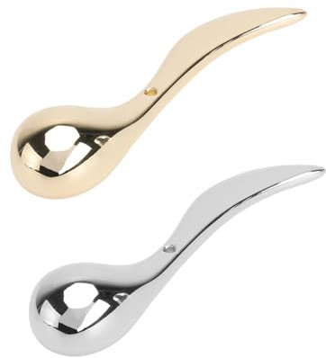 TOVINANNA 2pezzi Mini Cucchiaio Cosmetico Portatile Per Crema Viso e Contorno Occhi Design Curvo Pratico e Compatto Per Dosaggio Preciso e Massaggio Facile