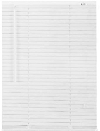 APEX FURNISHINGS PVC Venetian Blinds - 25mm Slats Easy Fit PVC Window Blinds Child Safe Fittings Trimmable curtains Windows Shutters for Home Office (White Embossed 90W x 150L cm)