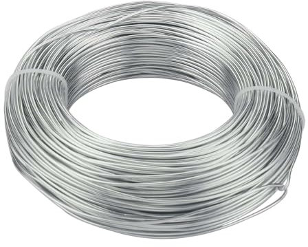 IBOWZ Fil Bonsai Fil de Fer argenté pour bonsaï, Poids 500 g, en Aluminium, idéal pour la Sculpture, Le modelage et la création Florale.