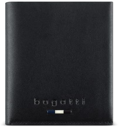 bugatti Romeo Kartenetui komplett aus weichem Rindleder, RFID-Schutz, mit 8 Kartenfächern, schwarz