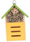 YARNOW Holzhaus Für Insekten Dekoratives Bienenhaus Zimmer Marienkäferhütte Haus Für Garten Und Terrasse Natürliche Insektenunterkunft Bienenfreundliche Gartenornament Holzgestell