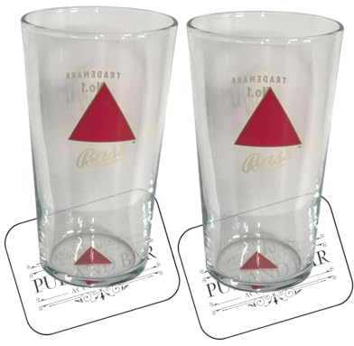 Laurie's Pub and Bar Accessories | Bass Ale Pint Glass Pack of 2