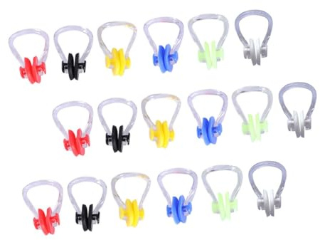 ORFOFE 20 Pezzi Clip per Naso da Nuoto in Silicone Protezione Ergonomica per Sport Acquatici Come Nuoto e Sci Nautico Clip per Naso Leggera e Compatta