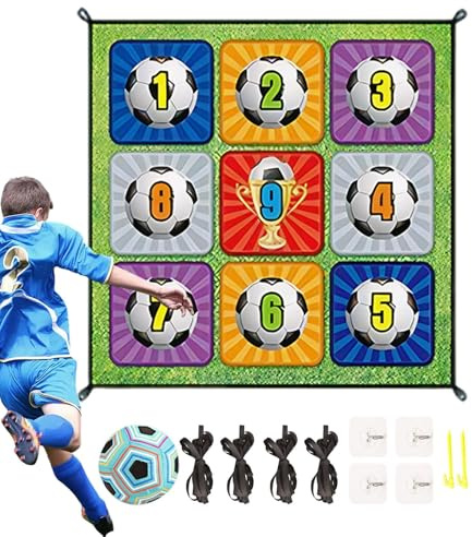 Family Game - Game Night, Kids Flannel Goal Mat with Fabric Toss Design, Fun Interactive Toy, Indoor Outdoor Play Set for Garden, Score Challenge with Boys Yard Patio Camping Living