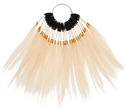 LALADEFIEE Nuancier Couleur Cheveux Naturels en Cheveux Humains Blanc, Anneaux de Test de Coloration Pratique et Convenable Pratique de Teinture Capillaire en Salon