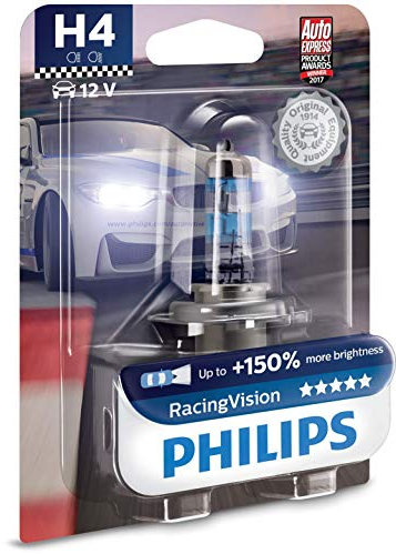 Philips RacingVision +150% H4 Scheinwerferlampe 12342RVB1, Einzelblister