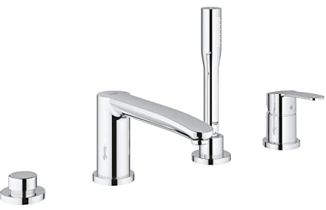GROHE Eurostyle Cosmopolitan - 4 Loch- Einhand- Wannenkombination (langlebige Oberfläche, eigensicher gegen Rückfließen), chrom, 23048003
