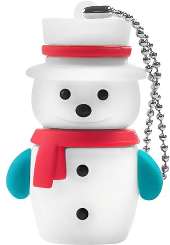 BorlterClamp Cute USB Flash Drive Christmas Snowman Model 32GB New Year Gifts Novelty Memory Stick Pendrive
