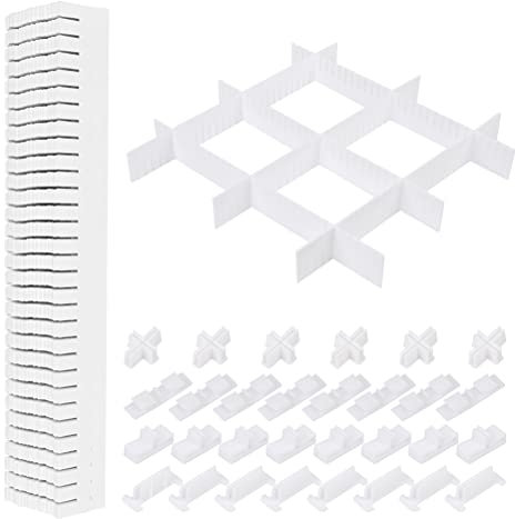 10 Sets Schubladen Organizer Aufbewahrungs Schubladenteiler Verstellbare Schubladen Separatoren Schubladeneinteiler Schubladenteiler Schubladenraster Trennwand für Schlafzimmer Kommode Schrank Büro