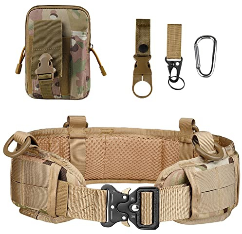 Ensemble de ceinture de combat tactique, Ceinture Molle avec boucle en métal