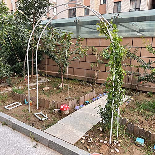 Garden Arch Arbors 120x220cm 180x220cm 240x220cm Heavy Duty Metal Frame Rose Arches Trellis Archway, For Various Climbing Plant Wedding Arch Bridal Party Decoration, With Base ( Color : White , Size :