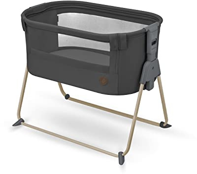 Maxi-Cosi Tori 2-in-1 Co-Sleeper, Bedside Crib, 0 - 6 Months, 0 - 9 kg, Ultra-Compact Fold, Lightweight, 5 Height Positions, Portable Co-Sleeper with Breathable Mesh, Travel Cot, Beyond Graphite
