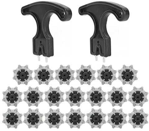Clavos para Zapatos de Golf, Repuesto de Clavos para Zapatos de Golf y Críquet, 20 Piezas de Repuesto de Clavos de Golf con Extractor de Clavos, Tacos de Golf Antideslizantes