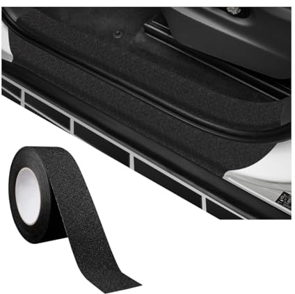 Adunsiaoto Bande Protection De Seuil De Porte, Universel Autocollant PEVA Protecteur Pare-Chocs, Anti-Rayures Autocollant Seuil Porte Voiture Film Protection Voiture pour Autos SUVs PKWs(Noir)