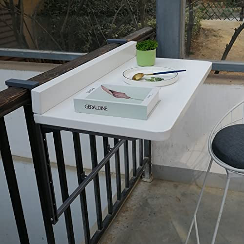 Klappbarer Beistelltisch für den Außenbereich,Klappbarer Balkon-Hängetisch für Geländer,Hängetisch für Balkongeländer,Klappbarer Balkondecktisch,Balkontisch zum Aufhängen,Verstellbare Beistelltische