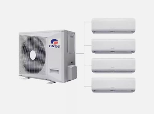 36000BTU Ductless Multi 9K+12K+18K Zonen Mini Split Klimaanlage & Heizung