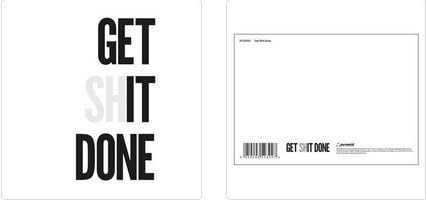 Postkarten-Druck Get Shit Done, A6 (1 Karte im Lieferumfang enthalten)