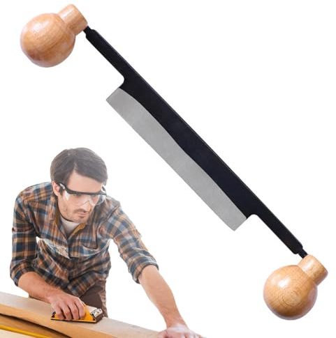 Sghtil Strumento per la rasatura di disegno, strumento di corteccia per taglierina di disegno - Raschietto per legno a doppia maniglia di design affettato per rimuovere la corteccia - Strumento per la