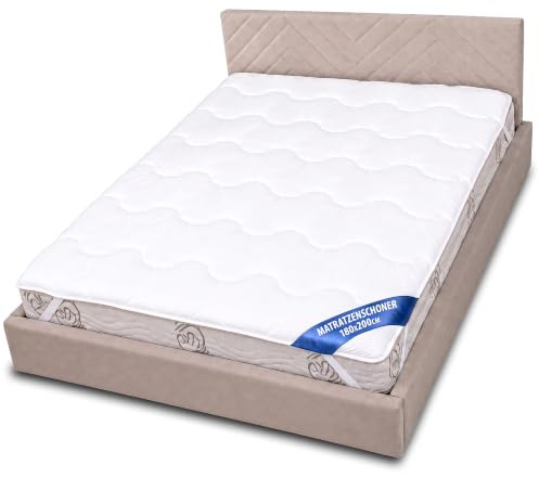 Matratzenschoner 180x200cm - Gesteppte Matratzenauflage mit 4 Eckgummis – Atmungsaktiv & Waschbar Unterbett Matratzen Topper Schutz für Bett und Boxspringbett 180x200 cm