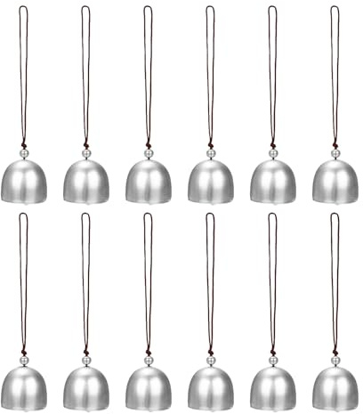 M METERXITY 12-Pz Campane Appese Piccole Campane Decorative Argento Caffè