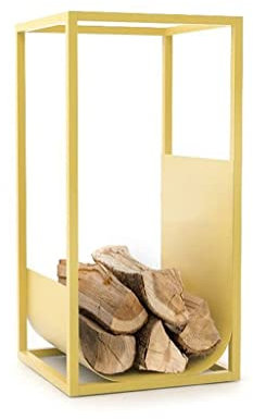 Étagère de rangement pour bois de chauffage - Étagère en fer pour décoration de cheminée - Séparateur de bois de chauffage