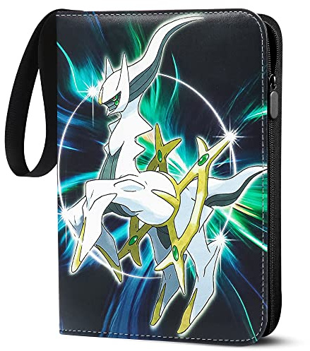 Herritozl Klein Sammelalbum Pokemon Karten - Sammelkartenalben 400 Karten | Album mit 50 Abnehmbaren PVC Hüllen, PU-Material mit wasserdichter Oberfläche, Album Heft binder für Pokemon Karten 50 Pcs