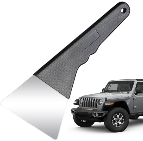 Spatola per tinta | Raschietto automatico in acciaio inox con manico in fibra di carbonio, applicatore per installazione di pellicole per finestre, tergivetro per la maggior parte dei veicoli