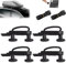CJBIN Dachbox Befestigung U Bügel, 4 Stück Dachbox Halterung Befestigung Installationszubehörsatz, Universal Auto Van Montage Fitting Kit mit 8 Heavy Duty Kontermuttern, 2 Bandagen,Rund Punktaufkleber