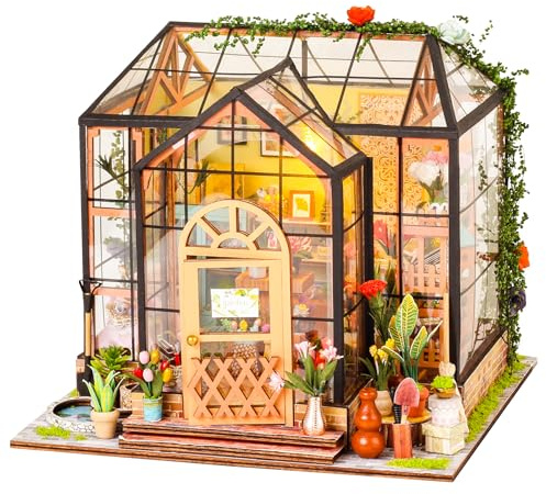 DIY Book Nook Kit, Casa Delle Bambole Fai da te Booknook Kit Casa in Miniature con Luce Led Legno Book Scaffale Inserto Decorazione Regalo Creativo per Adolescent (Jenny House)
