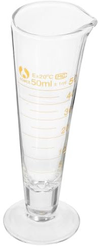SMASOLO Vaso Medidor Graduado De Vidrio Transparente 50 Ml Escala Clara Para Laboratorio Estudiantes y Experimentos Científicos Vaso Estable