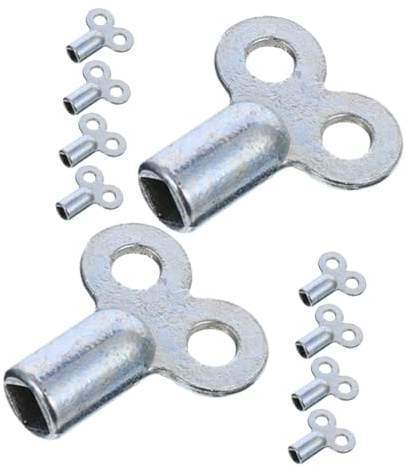 SEWACC 10pcs Radiator Bleeding Key Zinc Alloy Square Socket Key for Radiator Valve Air Plumbing Heater Bleed Valve