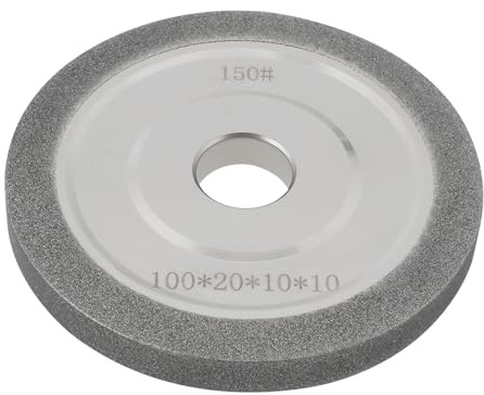 eMagTech Disco Abrasivo Diamantato per Smerigliatrice da Banco 100x10 mm Grana 150 Foro da 20 mm per Molatura di Vetroceramica
