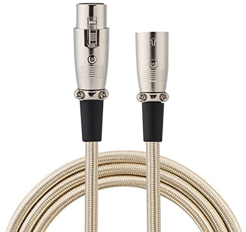 KIMISS Ausgewogener XLR -männliches Bis Weibliches Mikrofonkabel - 3 Pin XLR Kabel 3 Meter / 9,8 Fuß Studio und Live Soundanwendungen (1m / 3,3 Fuß)
