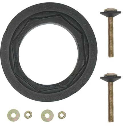 YAFIYGI 3'' Toilet Tank Gasket Replacement Parts Rubber Ring Seal and Gaskets with 2Pcs Brass Bolts & Kit, Toilet Tank to Bowl Repair for American Standard Leak Preventer