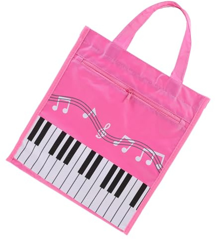 Abaodam Holder Fabric Fashionable and Non-woven Clean Easy Pink to Portable Music Score Bag with Sheet Storage Accessories for Adults Keyboard Instrument