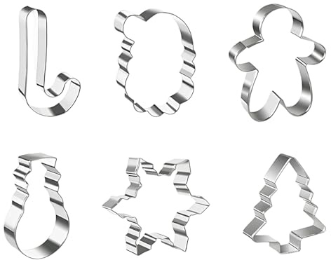 Cortador De Galletas Navideño,Acero Inoxidable Santa Y Copo De Nieve | Moldes Para Hornear Navideños - Para Alimentos Fondant Queso Postre Fiesta De Invierno Toda La