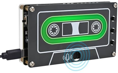 Lumenrix Kit di registrazione fai da te per saldatura, modulo di registrazione vocale, kit di montaggio elettronico con 3 registrazioni di 3 minuti, registratore vocale nel design a cassetta per