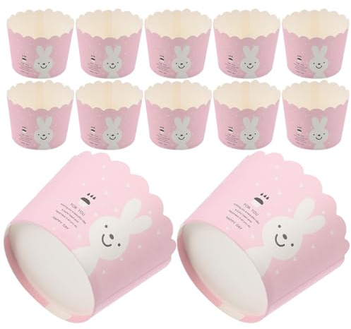 Ciieeo 100 piezas Moldes de Papel para Muffins Desechables Resistentes y Prácticos para Hornear Magdalenas y Pasteles para Fiestas y Bricolaje de Repostería