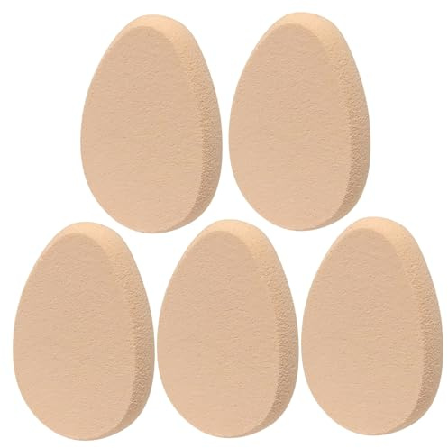 Sminksvamp, puff 5 st mjuk makeupsvamp, återanvändbar inställning puff våt torr användning vattendroppsformad för ansikte löst, smink