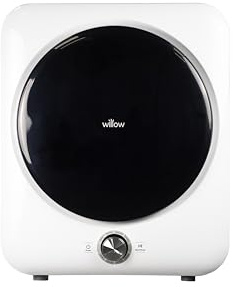 Willow W3TDW Compact 3kg Vented Tabletop Tumble Dryer with 8 Programmes, Portable Front Loading Dryer for Flats & Small Spaces – White