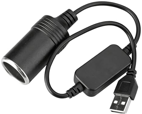 35 CM Adaptador USB a Mechero Hembra, Adaptador USB C a Encendedor de Cigarrillo 12 V, para Cámara de Coche GPS Teléfono Móvil Tabletas