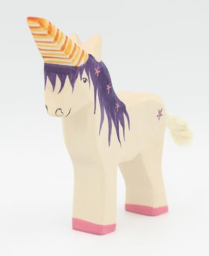 Holzspielwaren Ackermann Einhorn aus Holz – Märchen Holzspielzeug, aus Schwäbischer Handarbeit (100% ökologisch)