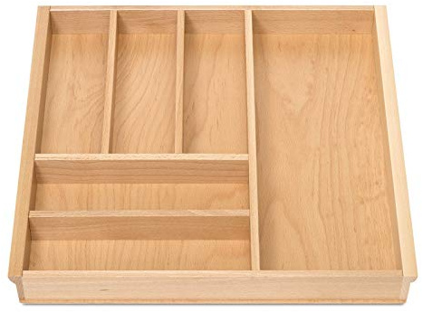 Orga-Box III BUCHE Besteckeinsatz 473 x 497 mm mit 6 Fächer | für 60er Schublade z.B. Nobilia ab August 2012 Holz-Küchenorganizer