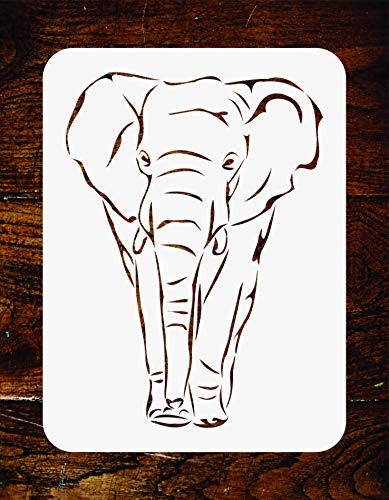 Schablone Afrikanischer Elefant – 35,5 x 49,5 cm – wiederverwendbare Afrikanische Tier-Wildtier-Wandschablonen Vorlage
