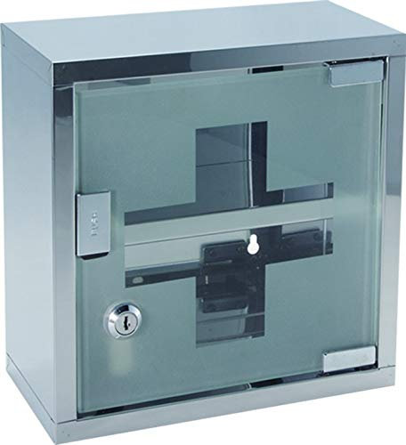 HERSIG - Caja Botiquin Pared | Armario Botiquin Primeros Auxilios - 12 x 25 x 25 cm